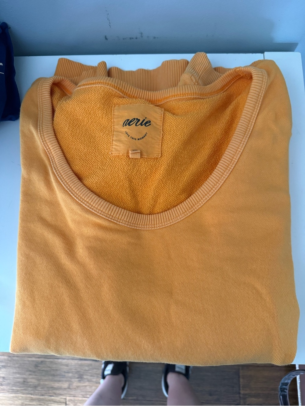 aerie Women's Crewneck Sweatshirt in orange